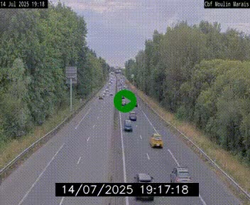 Webcam sur le périphérique de Nantes (N844) entre la Porte de Saint-Luce et la Porte d'Anjou, à l'est de la ville