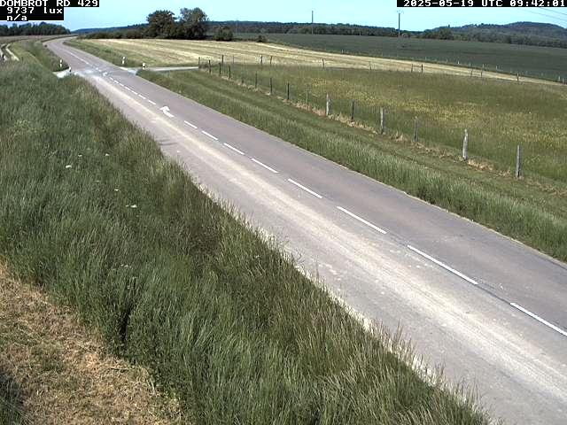 Webcam à Dombrot-le-Sec dans le département des Vosges sur la D429 à 407 mètres d'altitude