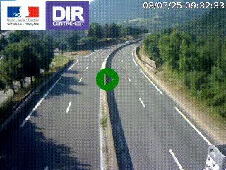Caméra sur la Nationale 90 (N90) à La Léchère, en direction et à proximité d'Albertville