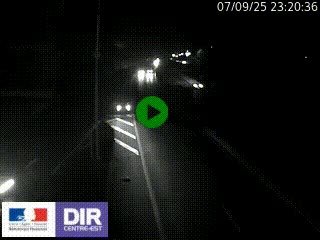 Caméra autoroute sur A6 - Valvert, près de Lyon, en direction de Paris, à hauteur de la sortie 36 Porte du Valvert