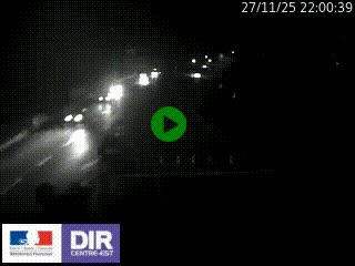 Caméra autoroute sur A6 - Valvert, près de Lyon, en direction de Paris, à hauteur de la sortie 36 Porte du Valvert