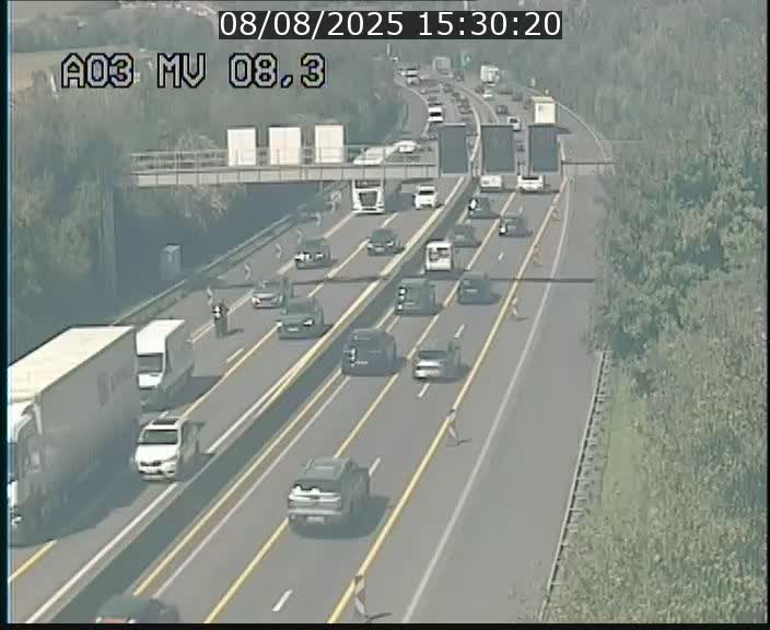 Webcam Autoroute après la Croix de Bettembourg en direction de Luxembourg sur l'A3