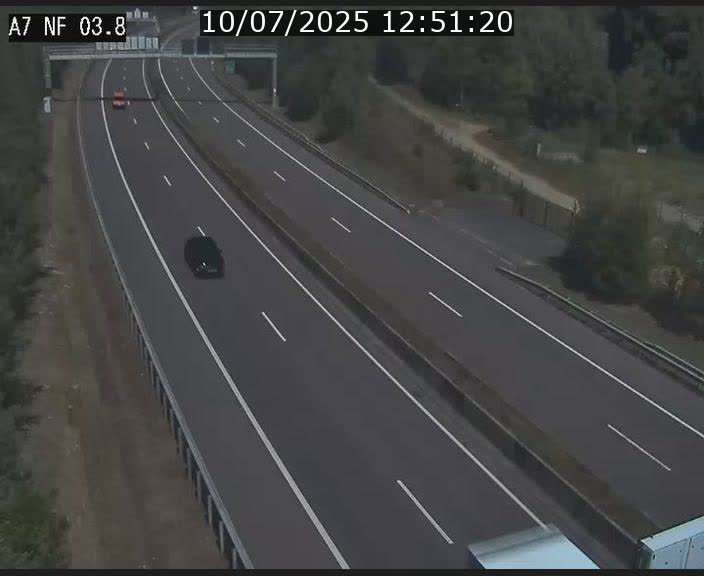 Webcam autoroute A7 au Luxembourg à la sortie du Tunnel Stafelter vers le Nord