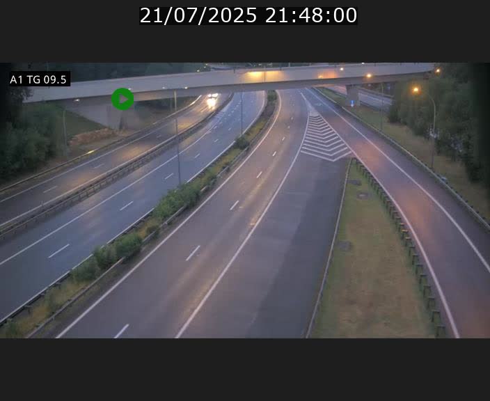 Traffic live webcam Luxembourg Jonction Grünewald - A1 direction Luxembourg-ville - BK 9.5