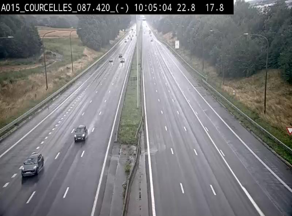 Webcam autoroute Belgique - Viesville - E42 direction Mons - BK 84.35