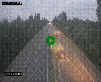 Webcam routière à la fin de la N10, en périphérique ouest d'Angouleme, proche de la jonction avec l'A10