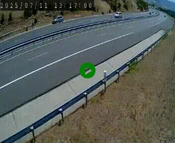 Caméra autoroutière France - A75, Engayresque, entre Millau et Séverac-le-Chateau, en direction de Montpellier