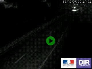 Caméra autoroutière sur l'A47 à hauteur de Givors, a proximité de Lyon. La webcam est orientée vers Lyon