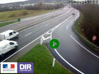 Webcam routière sur la RN6 à Auxerre, à hauteur de la sortie Monéteau, en direction de l'A6 (Gurgy)