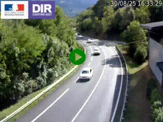 Caméra trafic sur la N90 à Bourg-Saint-Maurice, en provenance d'Aoste et en direction d'Albertville