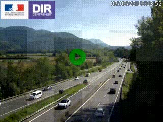 Caméra trafic à Meylan sur la Rocade-Sud de Grenoble en direction d'Aix-en-Provence