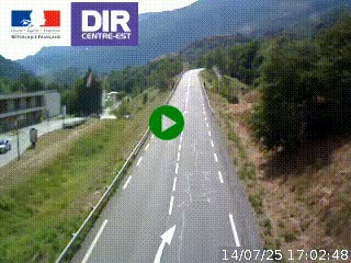 Web cam sur la N90 à Aime, en provenance de Bourg-Saint-Maurice et en direction d'Albertville