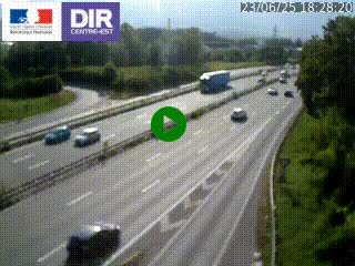 Caméra routière à hauteur de la sortie 15 Chambéry-centre au PK 4,103 en direction d'Albertville