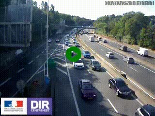 Caméra autoroute sur A6 - Valvert, près de Lyon, en direction de Paris, à hauteur de la sortie 36 Porte du Valvert