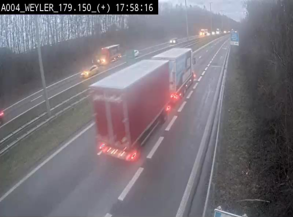 Webcam juste après la sortie 31 Arlon qui permet de rejoindre l'E411 depuis la N82