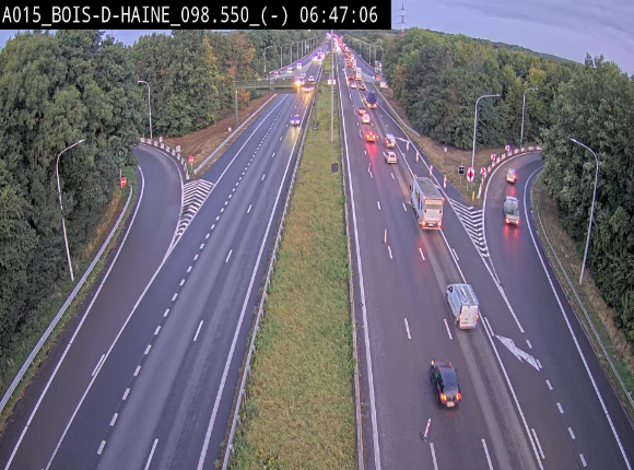 Webcam autoroute Belgique - Bois d'Haine - E42 - BK 98.6