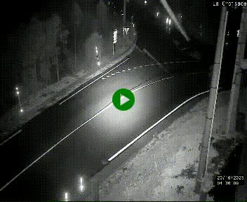 Webcam au carrefour de la croisade, à la jonction entre la N22 et la N320, avant le poste de douane franco-andorrane. Webcam à 1790 mètres d'altitude