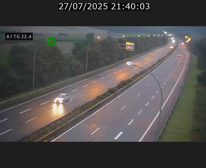 Traffic live webcam Luxembourg Flaxweiler - A1 direction Luxembourg - BK 22.4