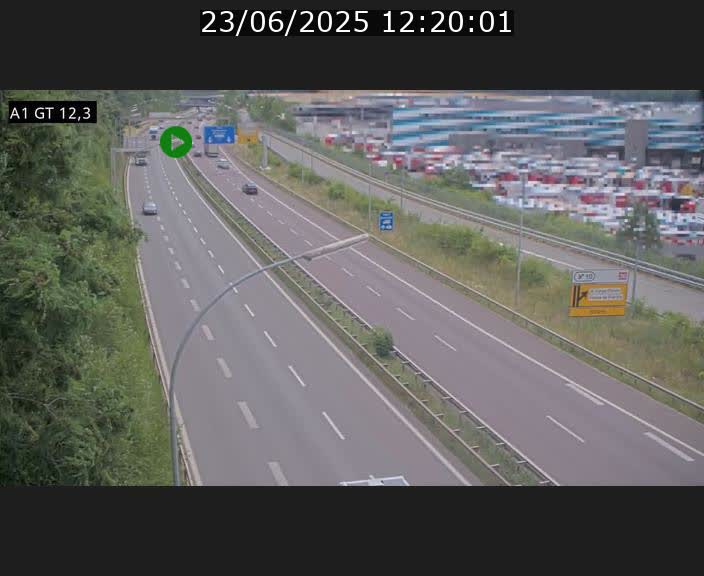 Traffic live webcam Luxembourg Senningerberg - A1 direction Allemagne - BK 12.3