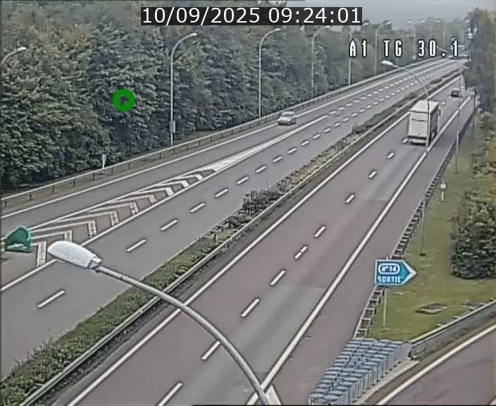 Traffic live webcam Luxembourg Grevenmacher - A1 direction Luxembourg - BK 30.1