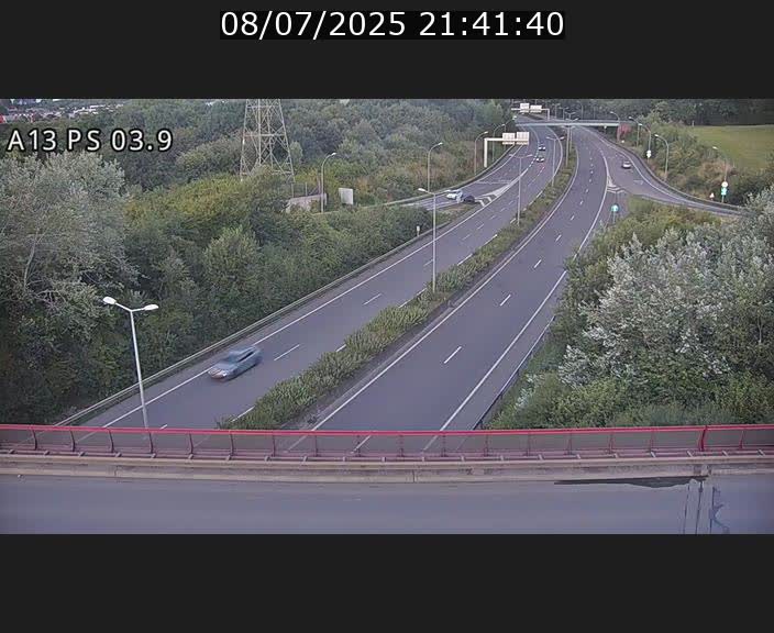 Traffic live webcam Luxembourg Ehlerange - A13 direction Esch-sur-Alzette - BK 6.8