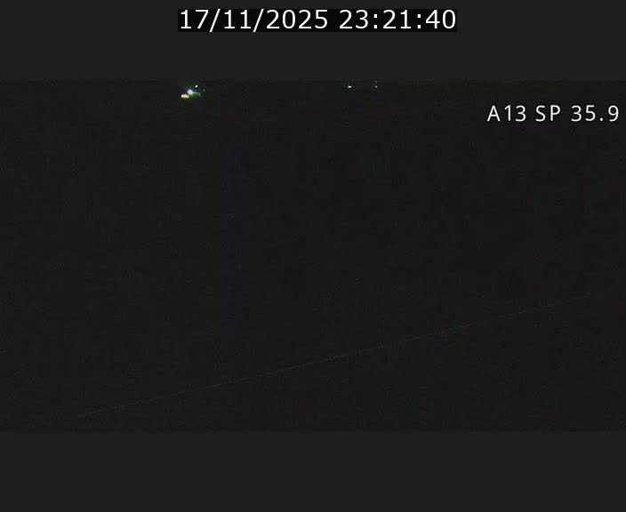 Webcam trafic sur A13 à l'entrée ouest du tunnel Markusbierg à Remerschen. Vue orientée vers Mondorf-les-Bains.