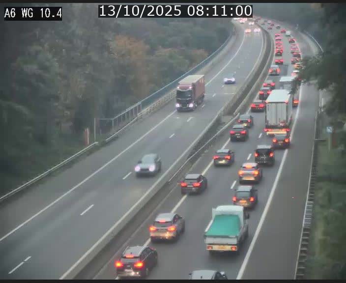 Traffic live webcam Luxembourg Mamer - A6 - BK 10.4 - direction Luxembourg/France/Allemagne