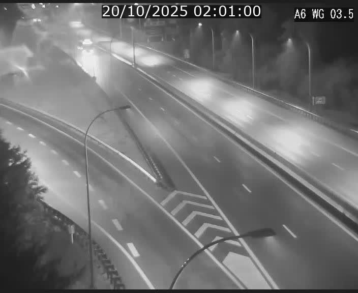 Traffic live webcam Luxembourg - Croix de Cessange - A6 - BK 3.5 - direction France/Allemagne
