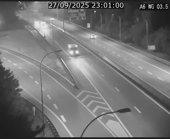 Traffic live webcam Luxembourg - Croix de Cessange - A6 - BK 3.5 - direction France/Allemagne