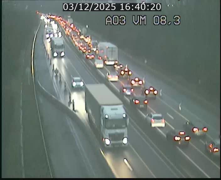 Traffic live webcam Luxembourg Bettembourg - A3 - BK 8.3 - direction France