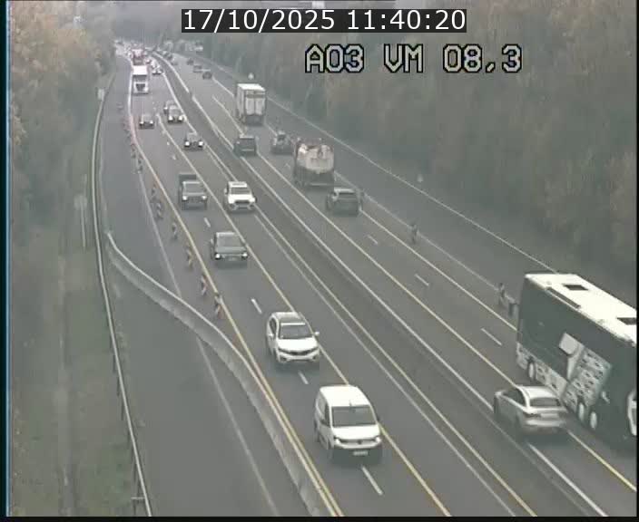 Traffic live webcam Luxembourg Bettembourg - A3 - BK 8.3 - direction France