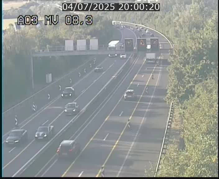 Webcam Autoroute après la Croix de Bettembourg en direction de Luxembourg sur l'A3