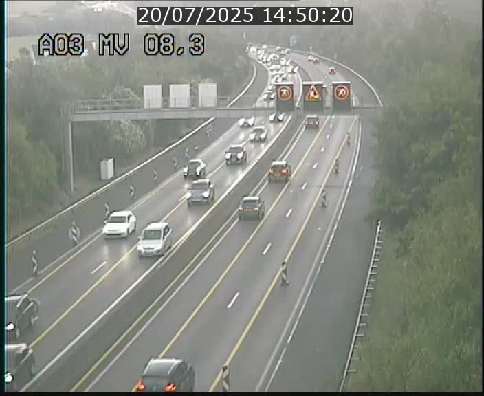 Webcam Autoroute après la Croix de Bettembourg en direction de Luxembourg sur l'A3