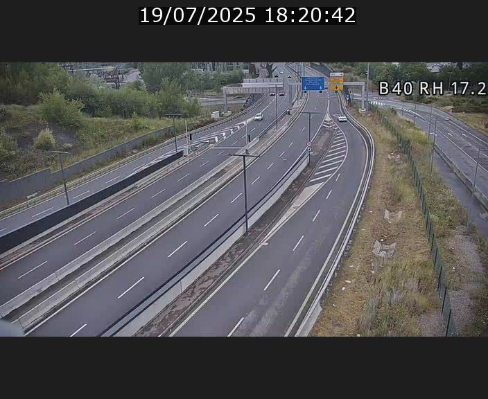 Webcam sur le contournement d'Esch Belval à hauteur de la sortie Université de Luxembourg. Vue orientée vers Luxembourg