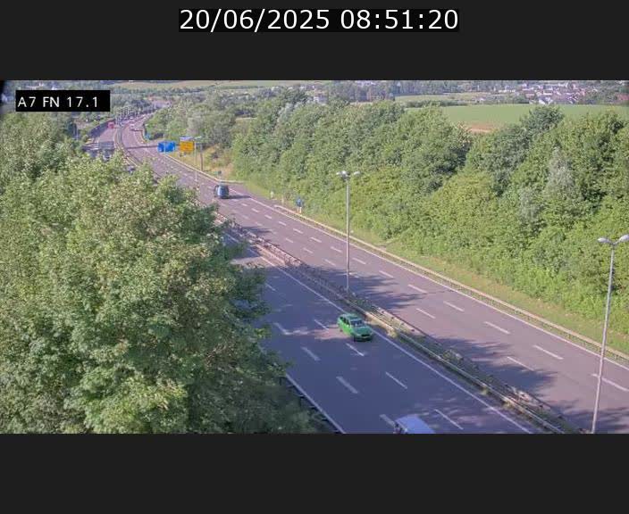 Caméra trafic Luxembourg - A7, Merscherbierg direction Mersch