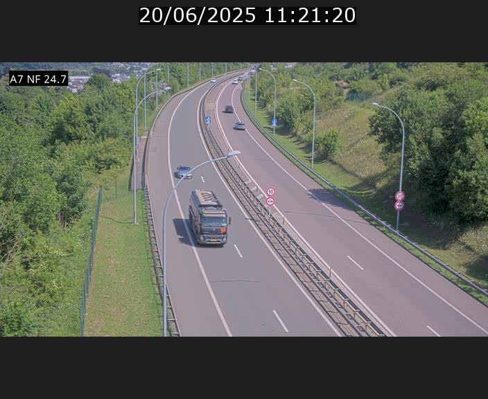 Caméra trafic Luxembourg - A7, Schieren direction Mersch