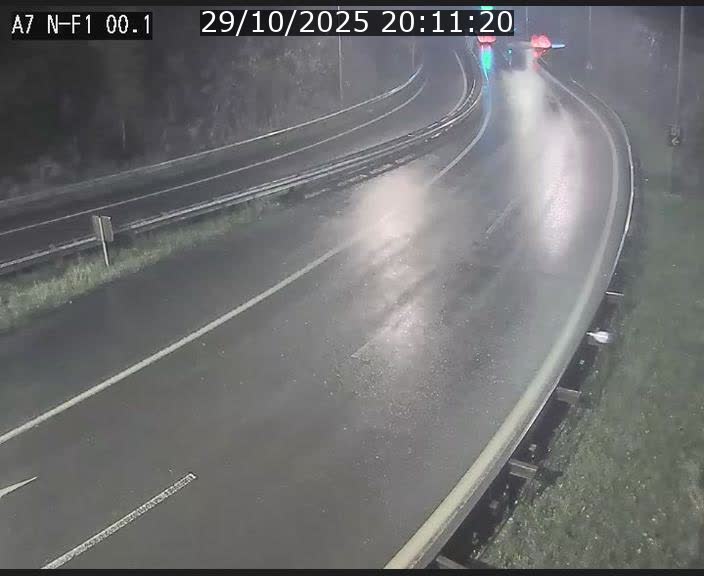 Webcam autoroute Luxembourg A7 située dans la sortie 1 Waldhof, vers la N11, avant le Tunnel Stafelter