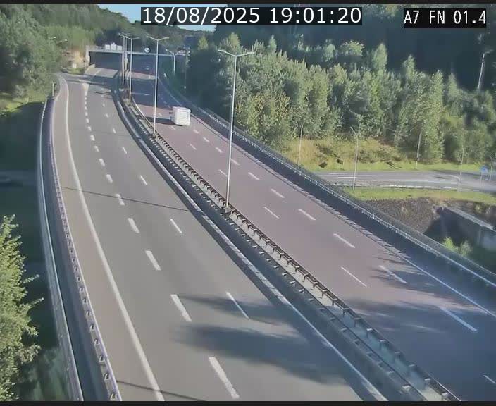 Caméra autoroute Luxembourg A7 - Tunnel Stafelter - direction Echangeur Grünewald