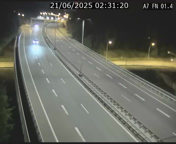 Caméra autoroute Luxembourg A7 - Tunnel Stafelter - direction Echangeur Grünewald