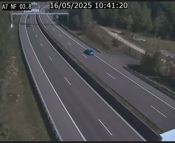 Webcam autoroute A7 au Luxembourg à la sortie du Tunnel Stafelter vers le Nord