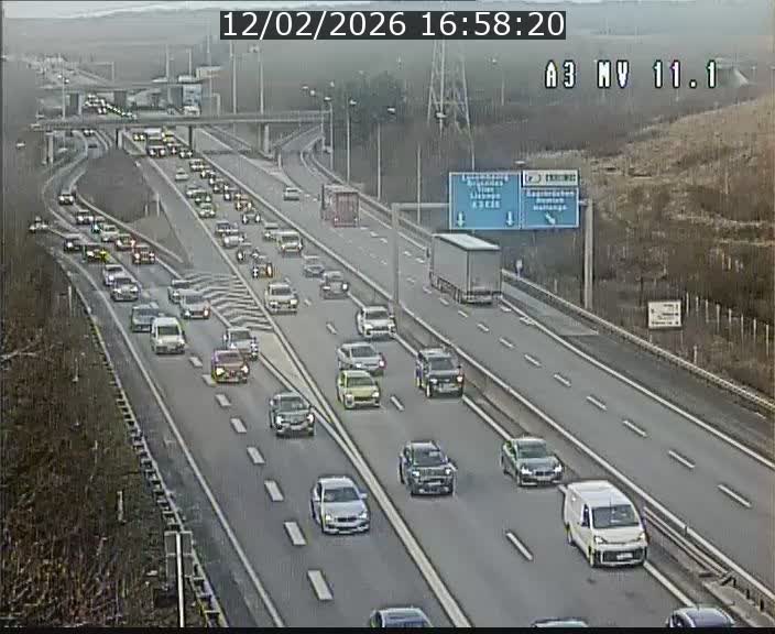 Traffic live webcam Luxembourg Croix de Bettembourg A3 - BK 11.1 - direction Luxembourg-ville