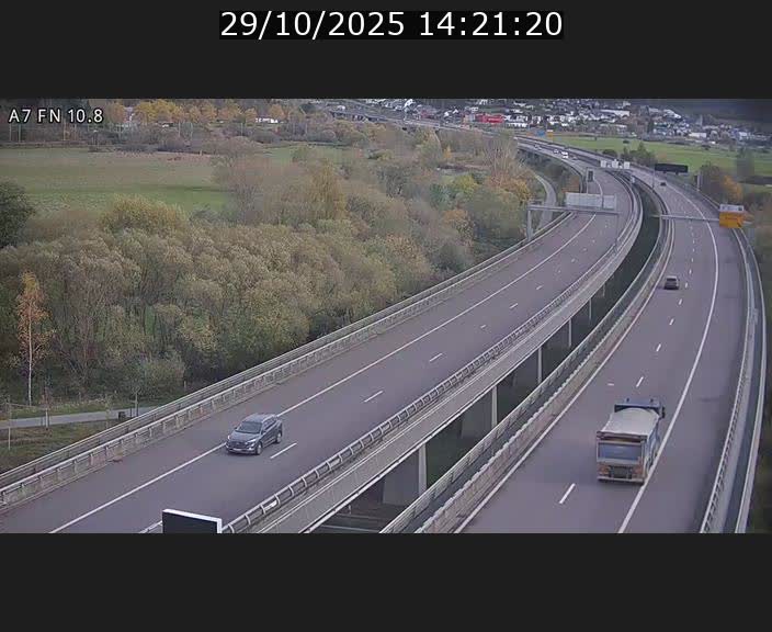 Caméra trafic Luxembourg - A7, Tunnel Gousselerbierg, sortie sud, direction rond-point Lorentzweiler (BK 10.8)