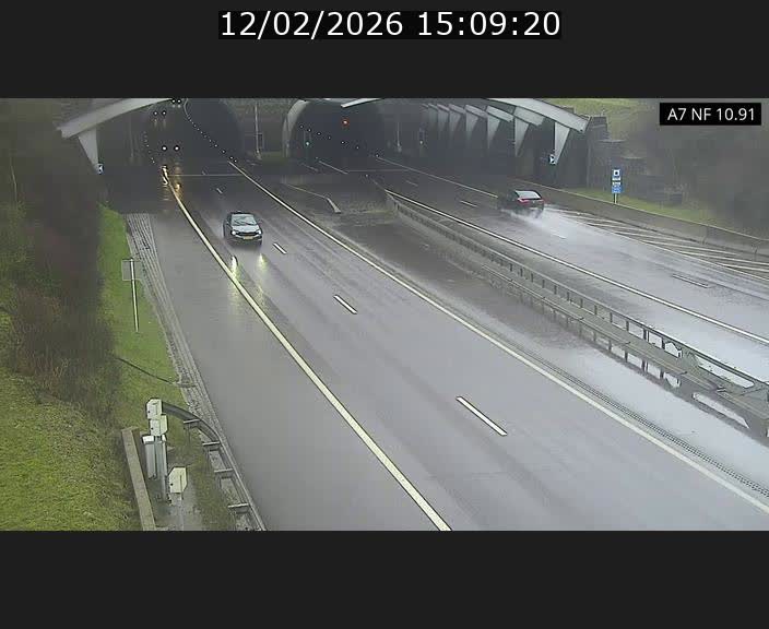 Caméra trafic Luxembourg - A7, Tunnel Gousselerbierg, entrée sud, direction Mersch