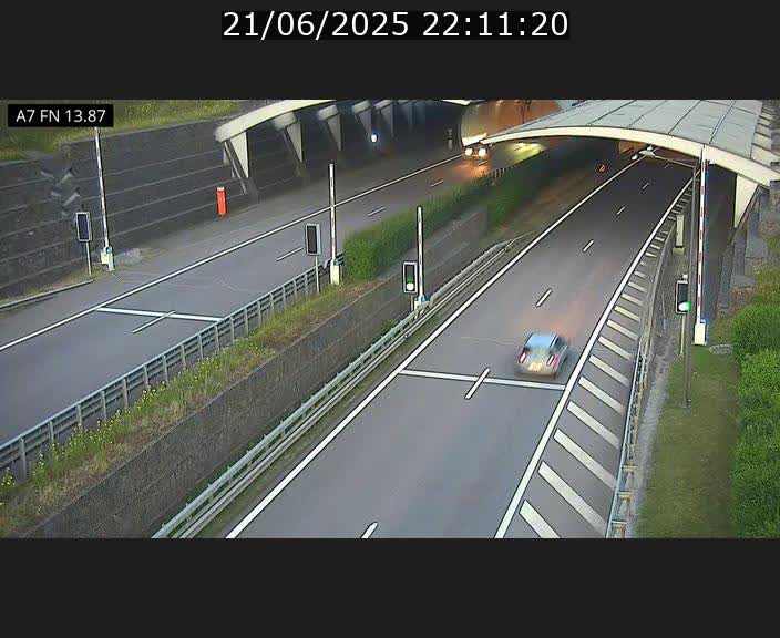 Caméra trafic Luxembourg - A7, Tunnel Gousselerbierg, entrée nord, direction Lorentzweiler