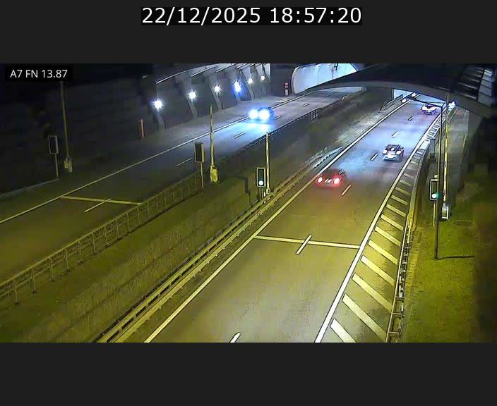 Caméra trafic Luxembourg - A7, Tunnel Gousselerbierg, entrée nord, direction Lorentzweiler