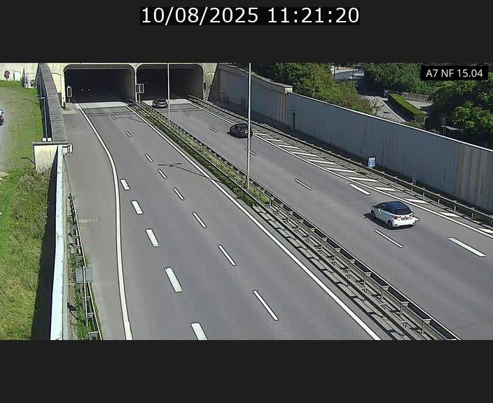 Caméra trafic Luxembourg - A7, Tunnel Mersch, entrée sud, direction Ettelbruck