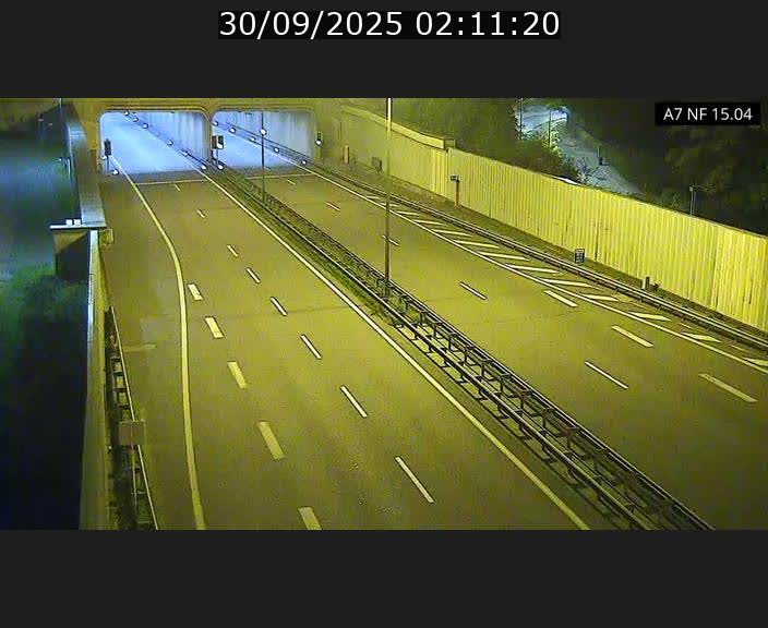 Caméra trafic Luxembourg - A7, Tunnel Mersch, entrée sud, direction Ettelbruck