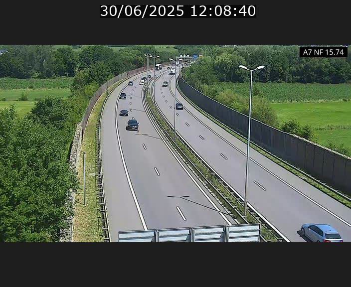 Caméra trafic Luxembourg - A7, Tunnel Mersch, entrée nord, direction Lorentzweiler