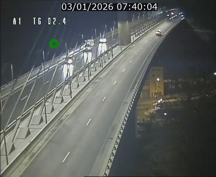 Traffic live webcam Luxembourg Sandweiler - A1 direction Luxembourg-ville - BK 2.4