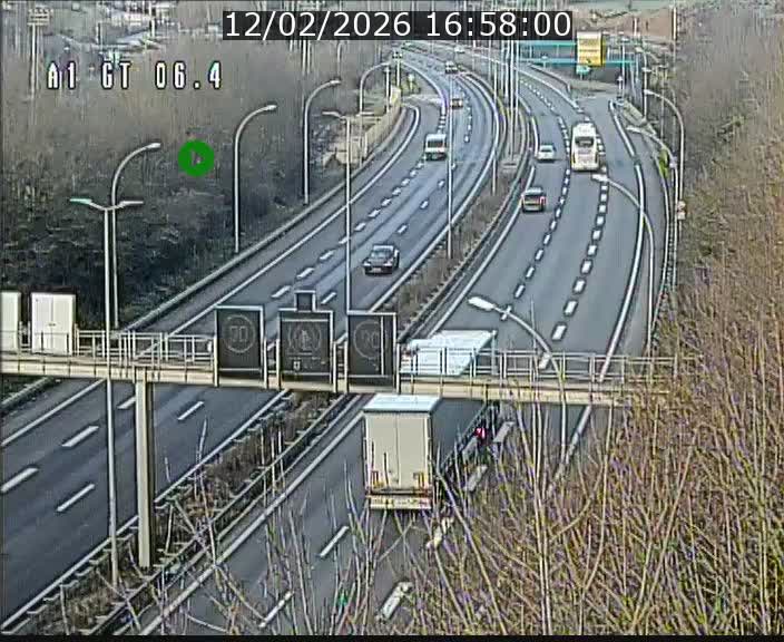 Traffic live webcam Luxembourg Hamm - A1 direction Sandweiler - BK 6.4